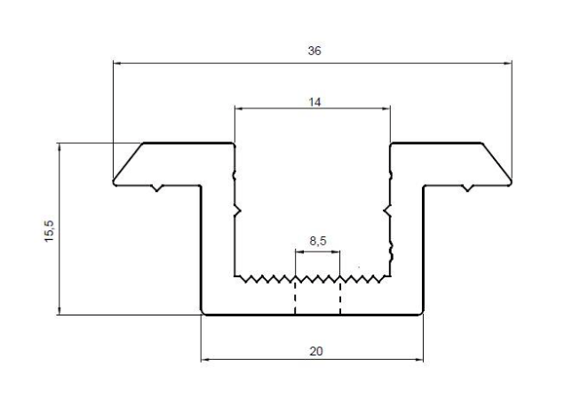 Aluminium middenklem